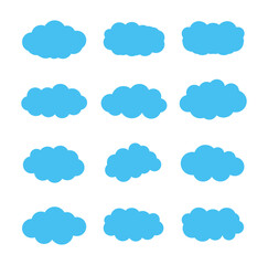 cloud icon set vector collection