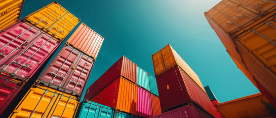 Fototapeta premium Supervisor coordinating container logistics with port authorities