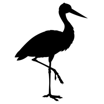 recommend clip art: stork silhouette