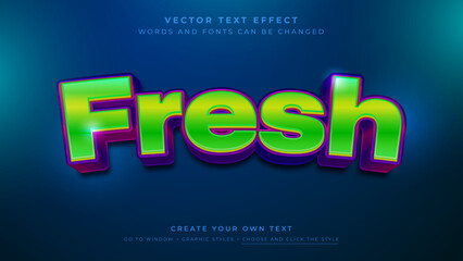 Vibrant 3D Text Effect, Fresh Graphic Styles