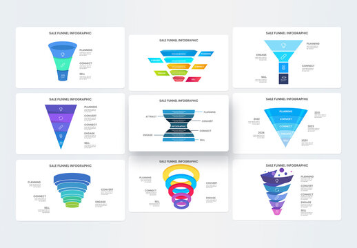 Funnel Infographic Template Design Layout
