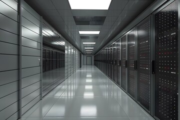 Fototapeta premium futuristic technology server room data center