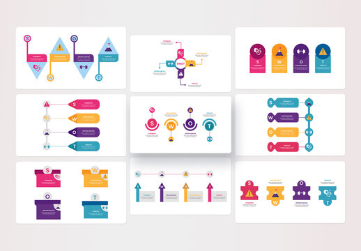 SWOT Analysis Infographic With Colorful Accents