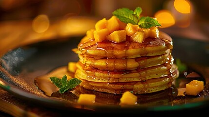 A pan cake in the plate UHD wallpaper