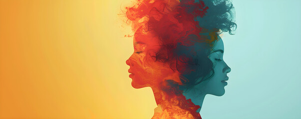 Mental health awareness month banner for social media, posters, cards, and flyers to promote mental wellness and support those struggling with mental illness.