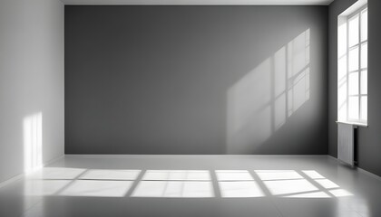 Empty room with window shadow