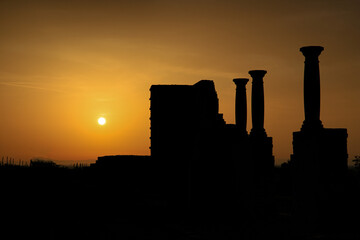sunset over the city