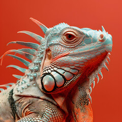 Fototapeta premium portrait of a iguana