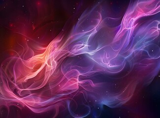Fototapeta premium Colorful smoke flowing through space