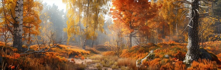 Fototapeta premium tranquil colorful watercolor landscape