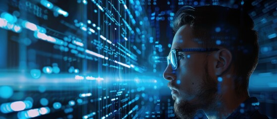 Fototapeta premium Leveraging cutting-edge technology, the startup streamlines operations, optimizing efficiency and upholding the highest standards of professionalism.