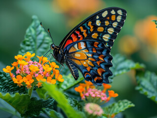 Obraz premium butterfly on flower