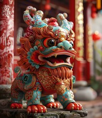 Fototapeta premium Lion Dance