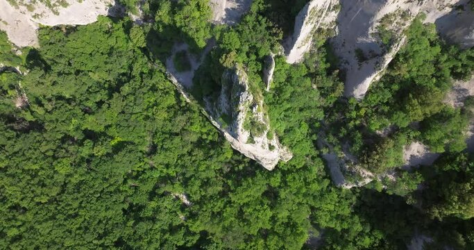 Vela Draga canyon and rocks in Ucka Nature Park, Croatia