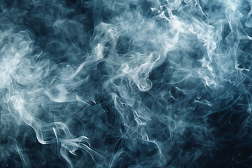 Obraz premium White smoke or fog gracefully swirling and billowing against a dark background, creating an ethereal and mysterious atmosphere with varying densities and textures