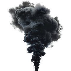 Carbon Emissions 3D Design, Isolated on White Background