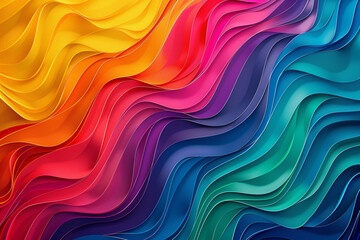 Fototapeta premium High quality illustration colourful curvy lines 3d.
