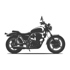 silhouette motorcycle full black color only