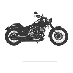 Obraz premium silhouette motorcycle full black color only