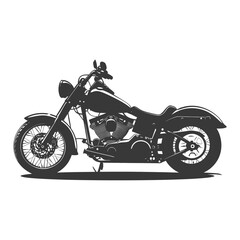 Obraz premium silhouette motorcycle full black color only