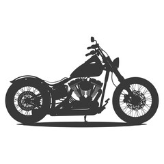 Obraz premium silhouette motorcycle full black color only