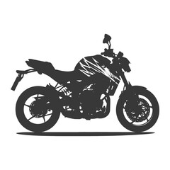 Obraz premium silhouette motorcycle full black color only