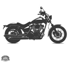 silhouette motorcycle full black color only