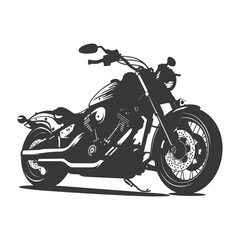 Obraz premium silhouette motorcycle full black color only