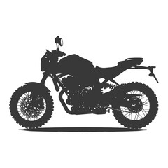 Obraz premium silhouette motorcycle full black color only