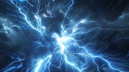 Obraz premium Lightning is a natural phenomenon that is dangerous but also beautiful