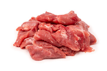 Raw pork tenderloin isolated on a white background.  Fresh meat.