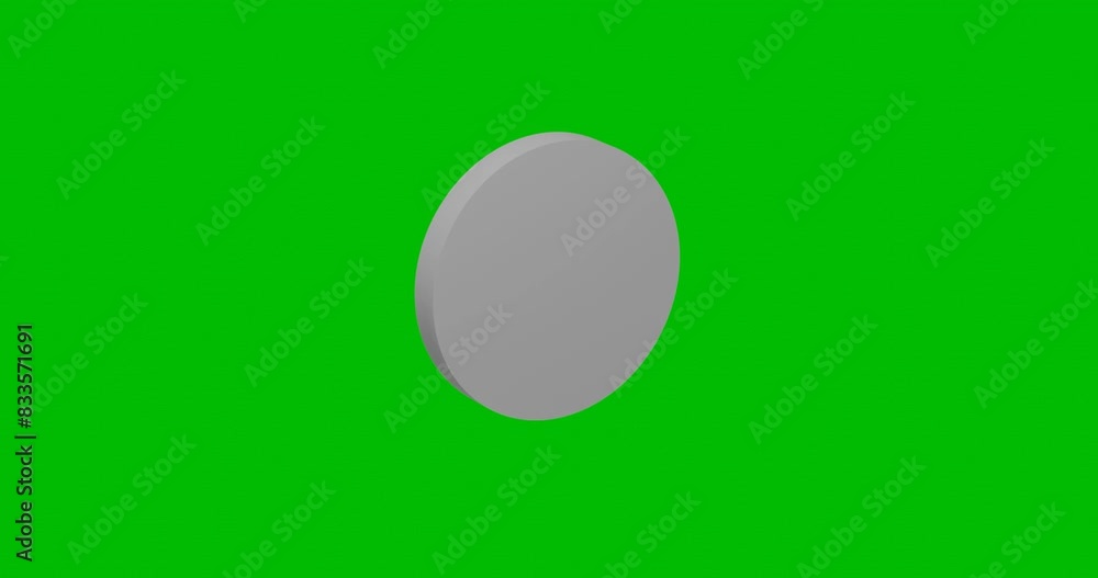 Poster animation of rotation of a white circle with shadow. simple and complex rotation. seamless looped 4k