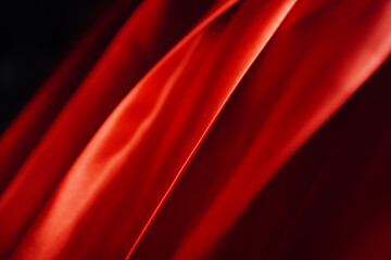 Red satin fabric backdrop (blur or blurry)