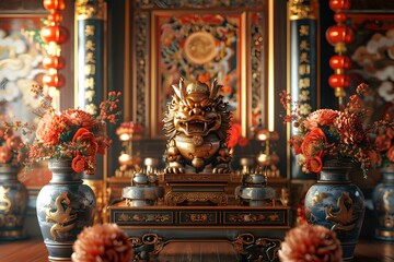 Fototapeta premium A magnificent traditional Chinese temple