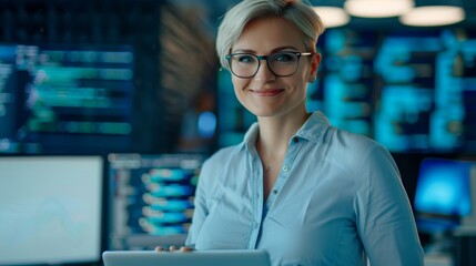 The smiling tech professional