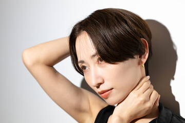 美しい女性のビューティーポートレート