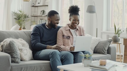 The couple with laptop