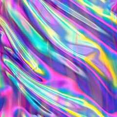 Fototapeta premium Seamless pattern of iridescent fabric waves