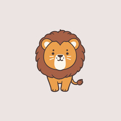 a cute lion cartoon