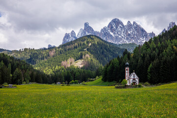 Saint Magdalena is a picturesque village located in the Dolomites, a mountain range in northeastern Italy.
