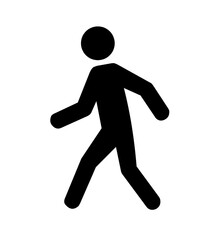 pedestrian icon vector on white background.walking person icon