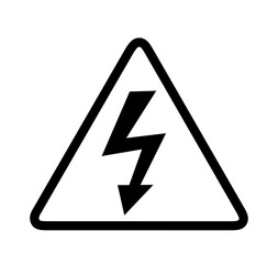 vector high voltage sign on white background
