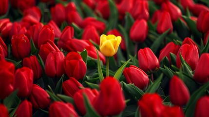 Obraz premium a garden full of tulips