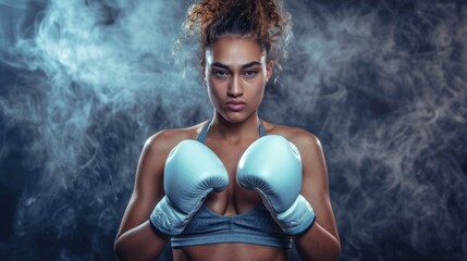 Obraz premium The Female Boxer Training