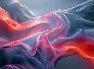Obraz premium Colorful abstract background with smooth and soft folds of flowing liquid