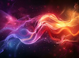 Obraz premium Colorful smoke flowing through space