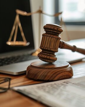 Closeup of an online dispute resolution session on a laptop, perfect for showcasing alternative legal redress in ecommerce
