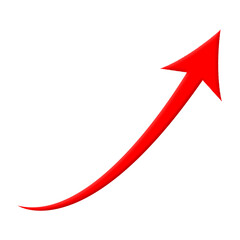 3D up arrow raise symbol vector design