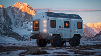 Renewable energy-powered mobile disaster relief units. 