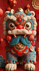Fototapeta premium Lion Dance
